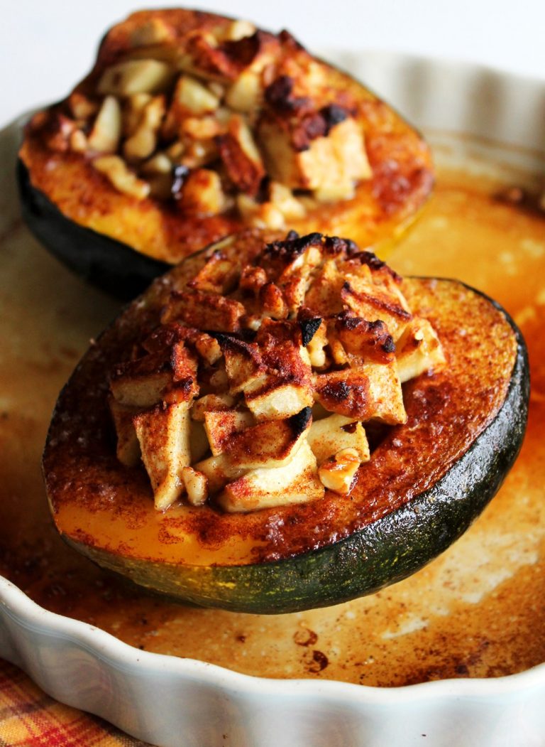 Apple Walnut Stuffed Acorn Squash « Russell Veggies