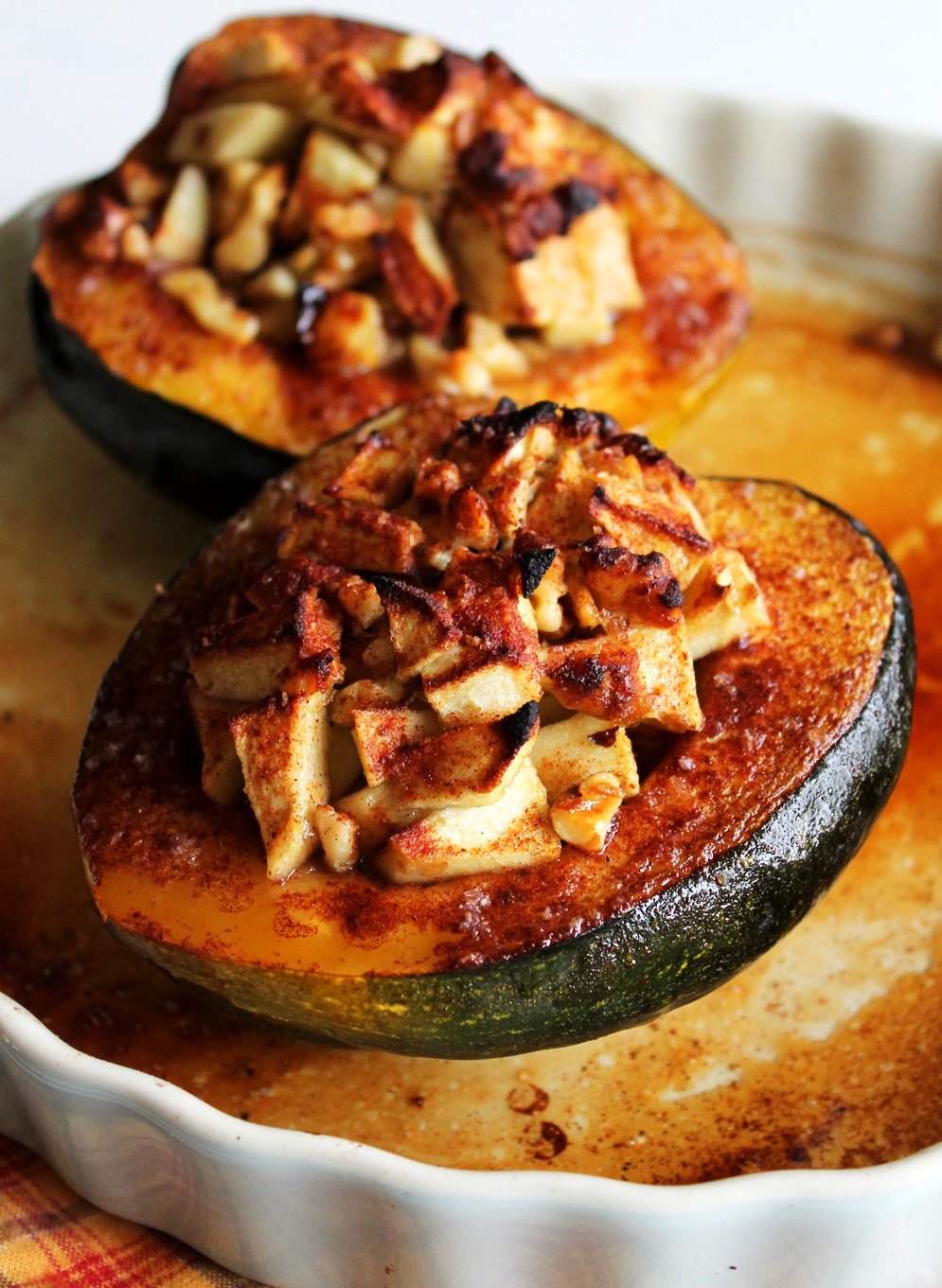 Apple Walnut Stuffed Acorn Squash « Russell Veggies